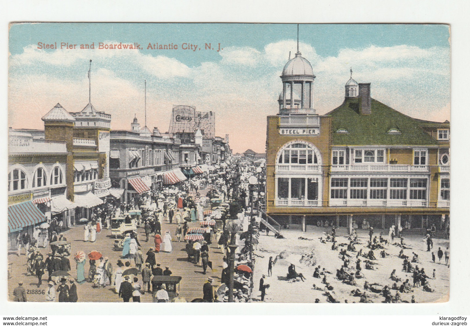 Steel Pier And Boardwalk, Atlantic City, NJ Old Postcard Not Posted Bb200101 - Atlantic City