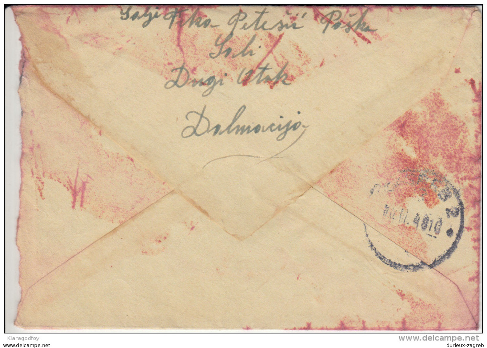 Yugoslavia Registered Letter Travelled 1948 Sali To Zagreb Bb160901 - Covers & Documents
