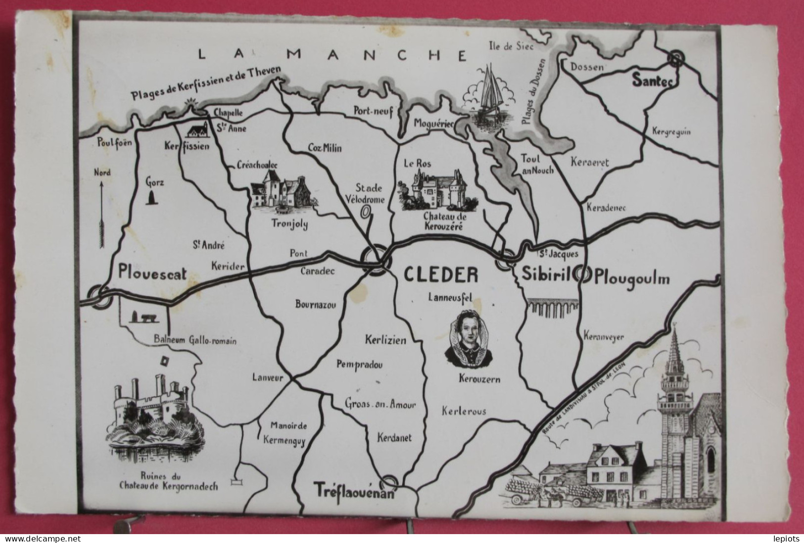 Visuel Pas Très Courant - 29 - Région De Cléder - Ses Curiosités Touristiques Et Ses Belles Plages - 1957 - Cléder
