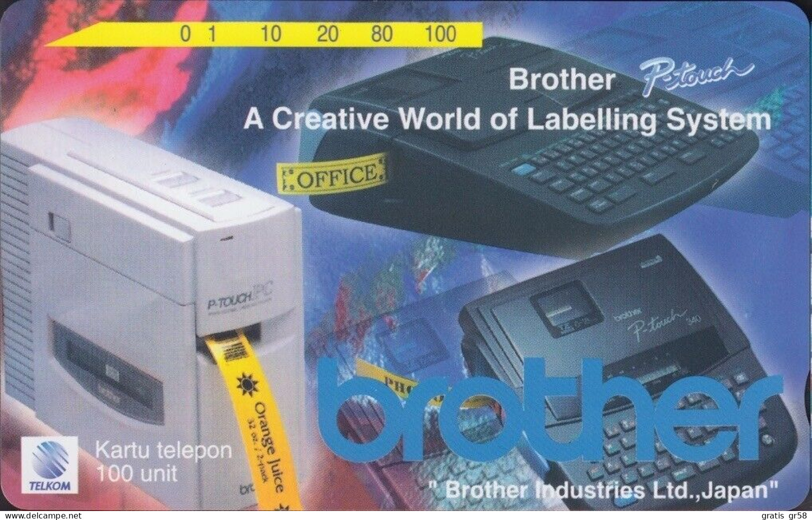 Indonesia - P 0469, Brother-A Creative World Of Labelling System, 5000ex, Mint Unused - Indonesien