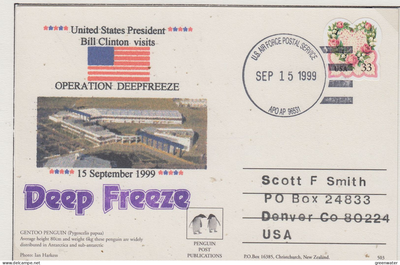 USA  President Bill Clinton Visits Operation Deepfreeze Ca US Air Force  SEP 15 1999 (OD180) - Events & Commemorations