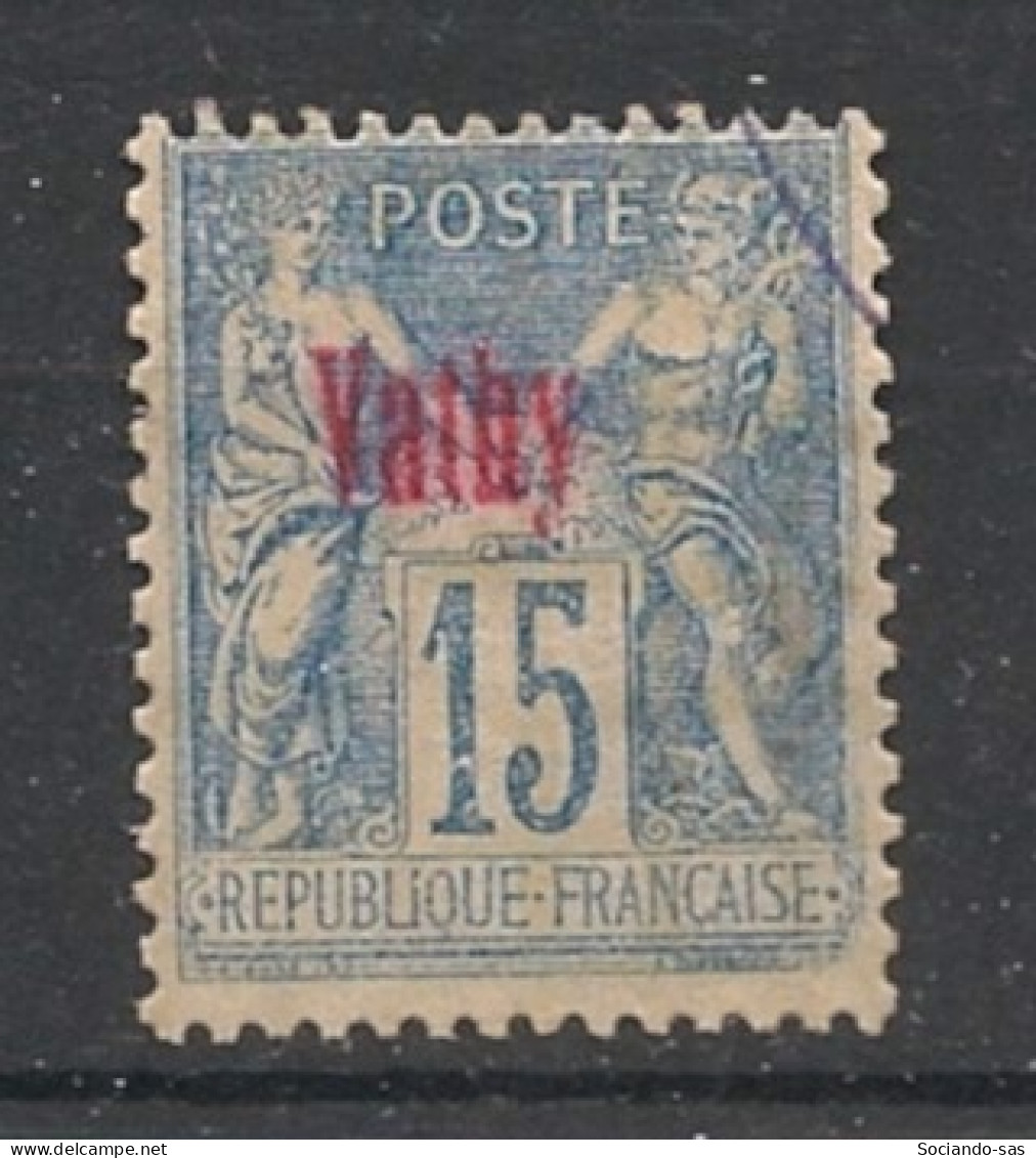 VATHY - 1893-1900 - N°YT. 6 - Type Sage 15c Bleu — Oblitéré / Used - Used Stamps