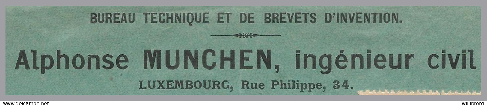 LUXEMBOURG ALPHONSE MUNCHEN Born In Diekirch - Renowned Engineer - Mayor Of Lux-Ville 1904-1915 - 1907-24 Abzeichen