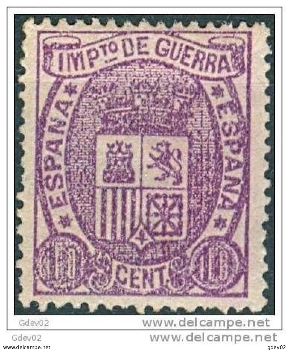 ES155SASF-L3701-TESPER.España,Spain,Espagne.IMPUESTOS  DE GUERRA 1875.(Ed 155) Con Charnla.MAGNIFICO - Servizi