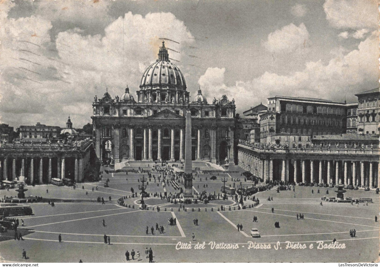 VATICAN - Cita Del Vaticano - St Peter's Square, The Basilica - Animé - Carte Postale Ancienne - Vaticano