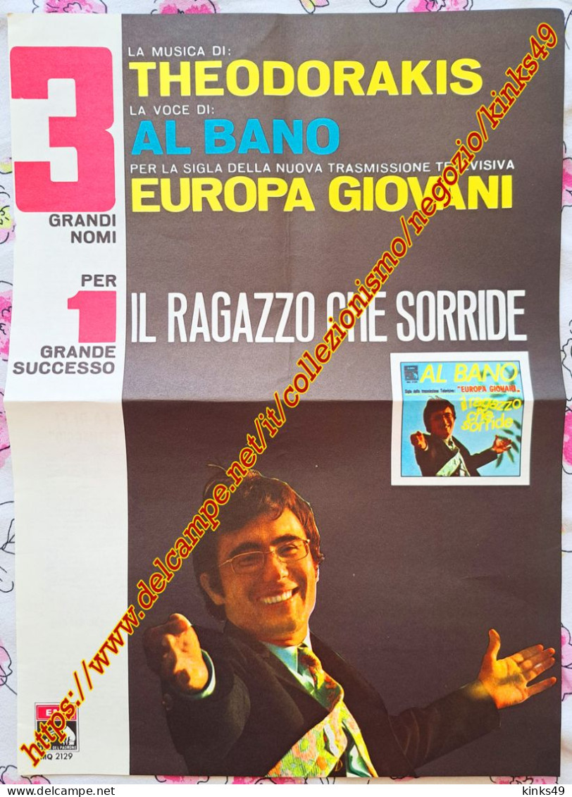 B247> < AL BANO > Pagina Pubblicità Per Il 45 Giri "Il Ragazzo Che Sorride" > GIUGNO 1968 - Affiches & Posters