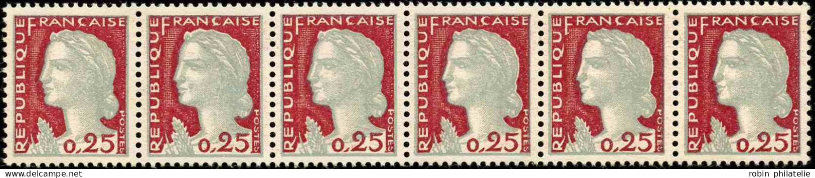 France Variétés  N°1263 Bande Horizontale De 6 Timbres De Feuille Pour Carnets  Qualité:** - Unclassified