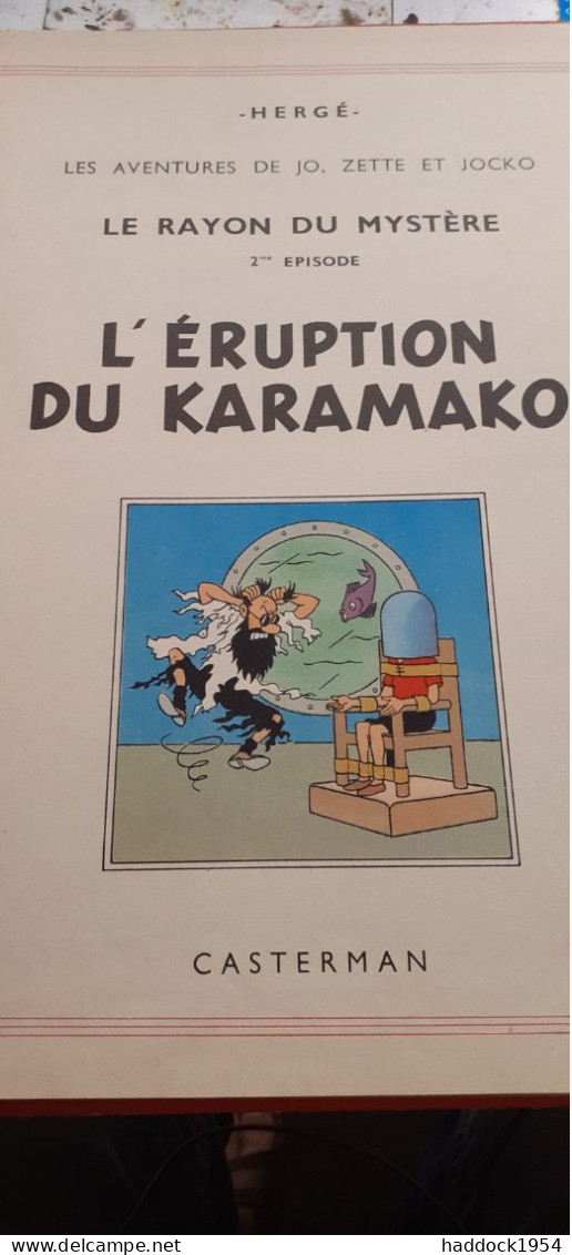 le MANITOBA ne répond plus et l'éruption du KARAMAKO les aventures de JO ZETTE et JOCKO  HERGE casterman 1963