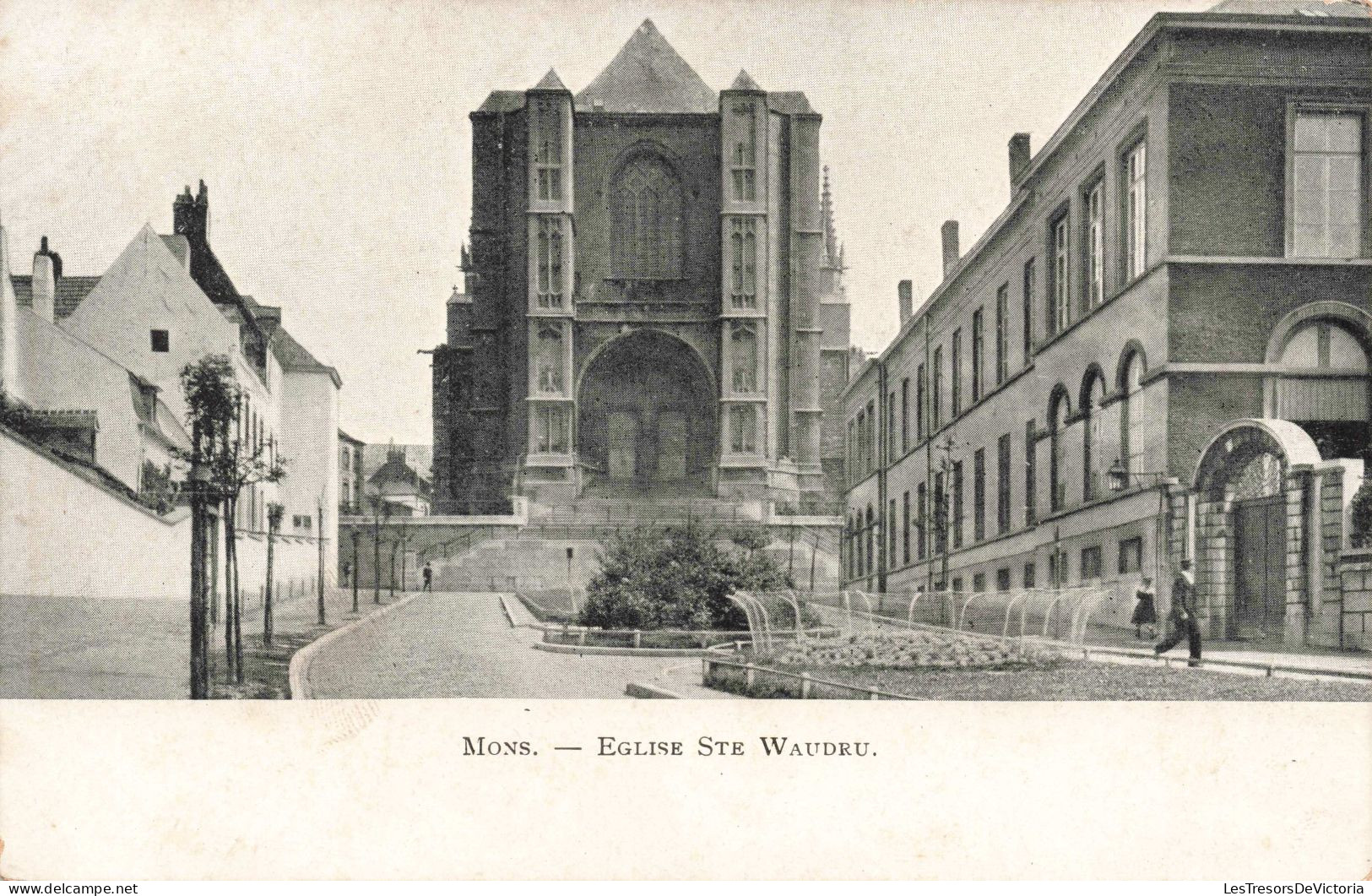 BELGIQUE - Mons - Eglise Ste Waudru - Carte Postale Ancienne - Mons