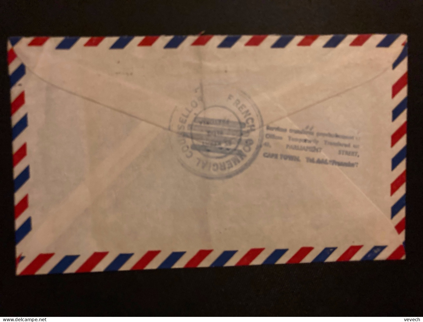 LETTRE Par Avion Pour La FRANCE TP ANIMAUX 4 1/2d OBL.MEC.2 III 1956 CAP TOWN + TP 1d + 1/ + 1/2d OBL.5 MAR 56 - New Republic (1886-1887)