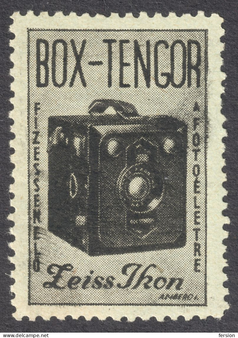 Camera  Box-Tengor Carl Zeiss IKON / LABEL CINDERELLA VIGNETTE Hungary 1930 Photography Magazine Advertising - Photographie