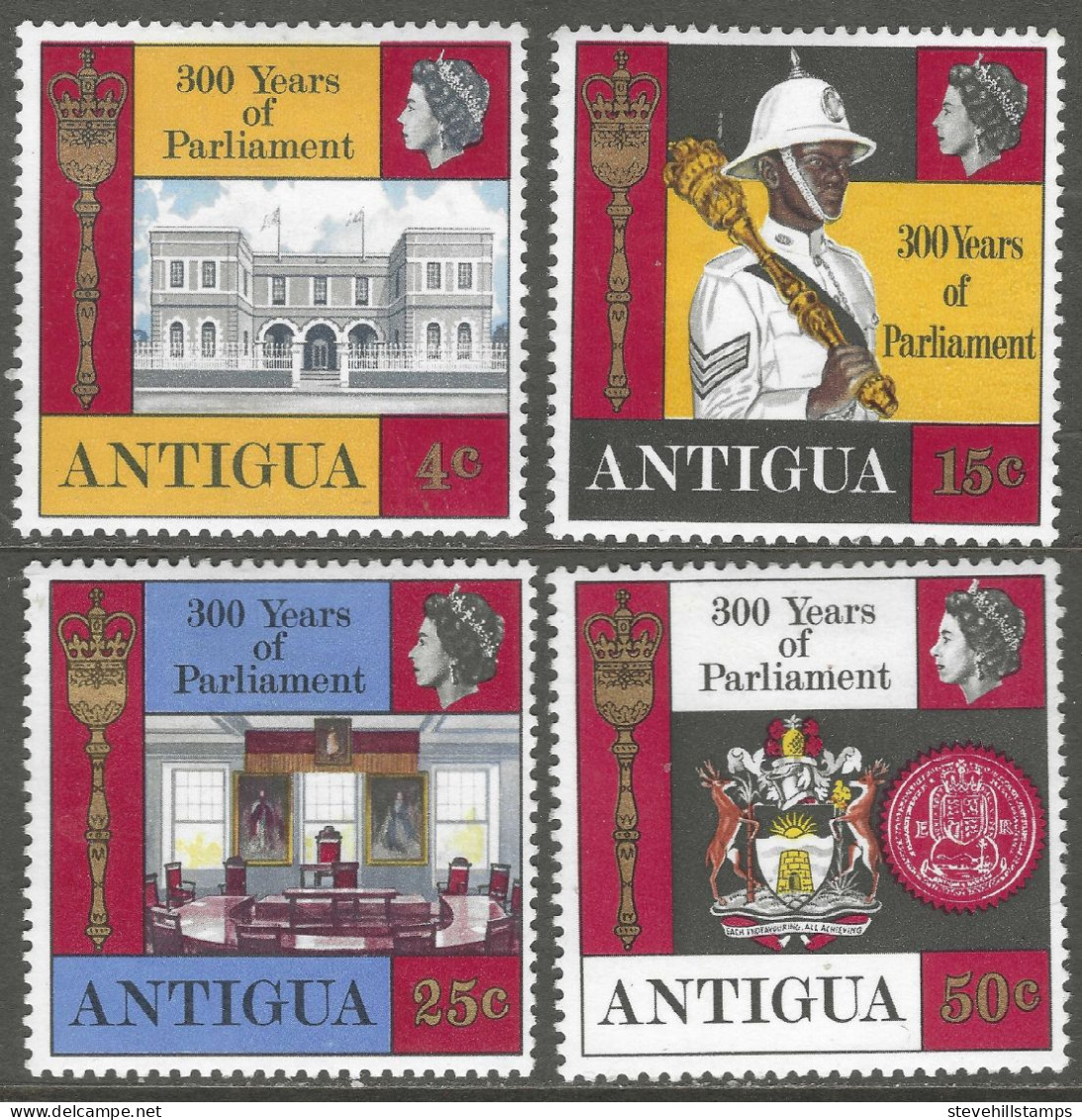 Antigua. 1969 Tercentenary Of Parliament. MH Complete Set. SG 226-229 - 1858-1960 Kolonie Van De Kroon