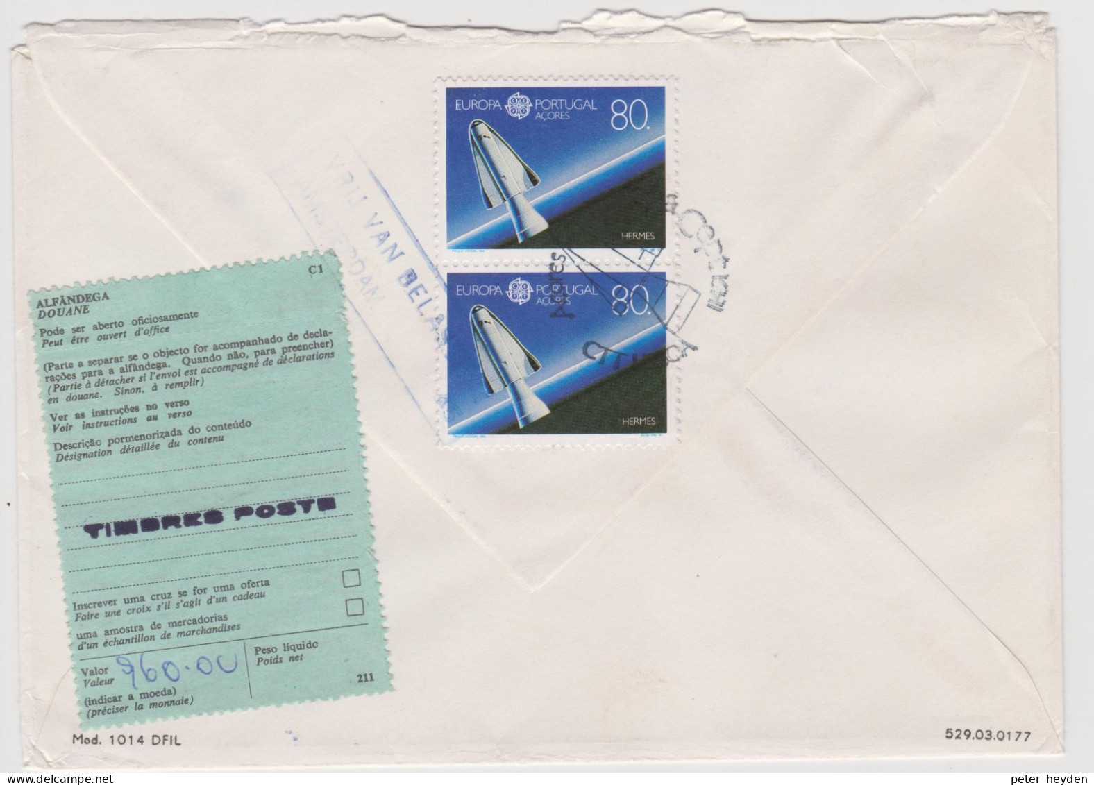 Portugal 1991 Europa CEPT In Pairs On Reg'd FDC With Acores And Madeira ~ Space Shuttle Eutelsat Hermes Satellite - Briefe U. Dokumente