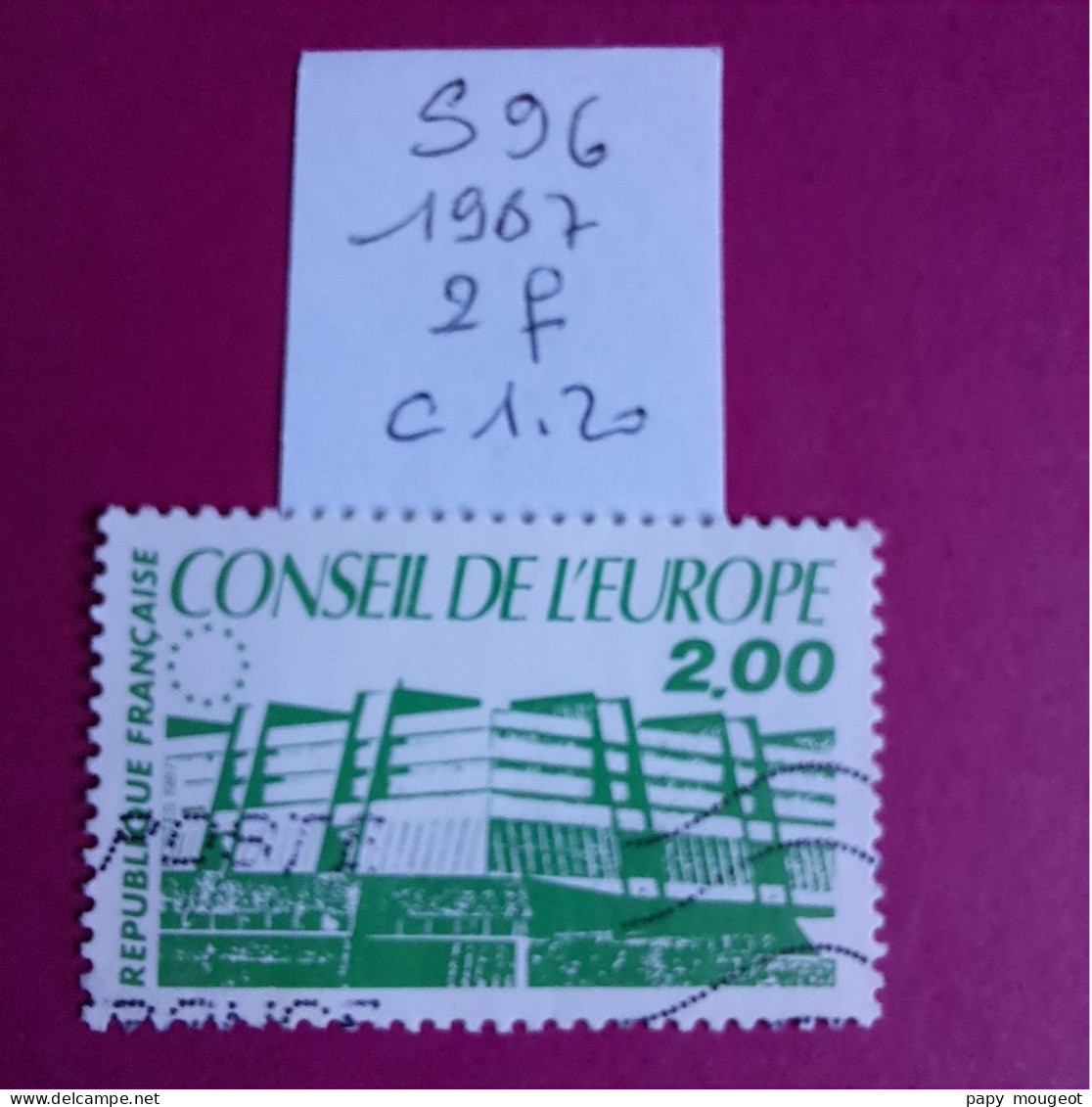 S 96 2.00 Conseil De L'Europe Palais De Strasbourg - Gebraucht