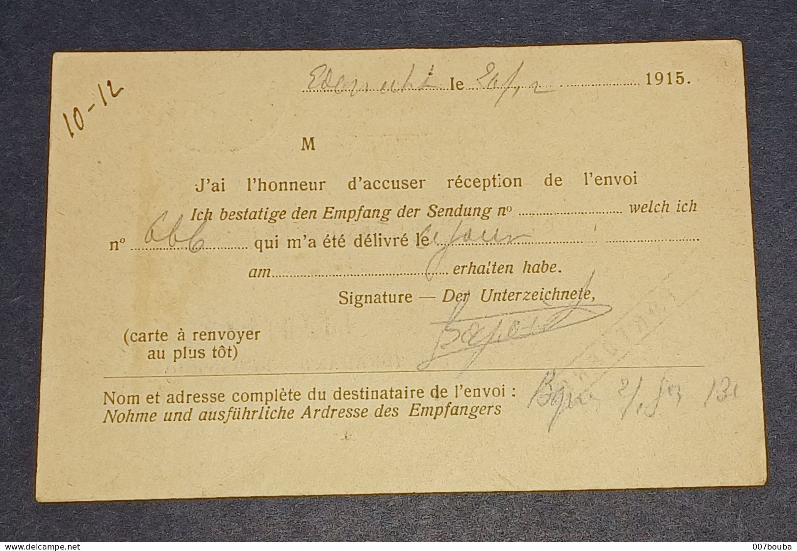 CARTE EN FRANCHISE DU CAMP DE  SOLTAU VERS JODOIGNE "OEUVRE DES PRISONNIERS DE GUERRE " - Kriegsgefangenschaft