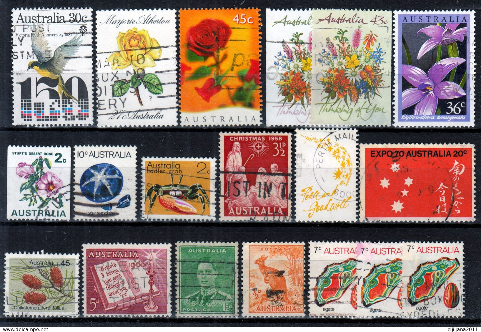 Action !! SALE !! 50 % OFF !! ⁕ Australia ⁕ Small Collection Of 30 Used Stamps ⁕ See Scan - Collections