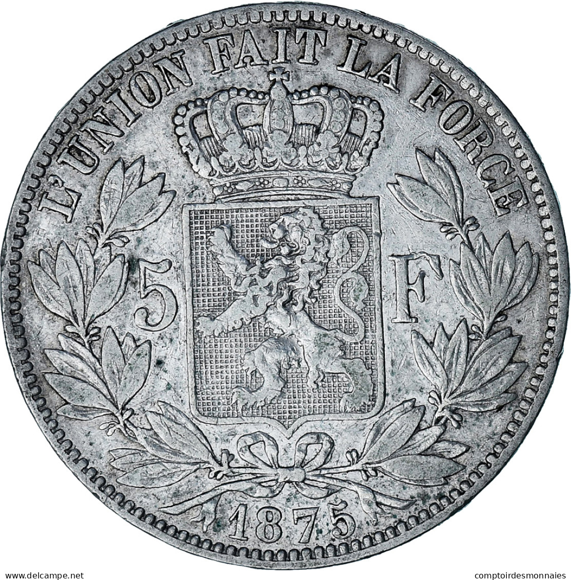 Monnaie, Belgique, Leopold II, 5 Francs, 5 Frank, 1875, TB+, Argent, KM:24 - 5 Frank