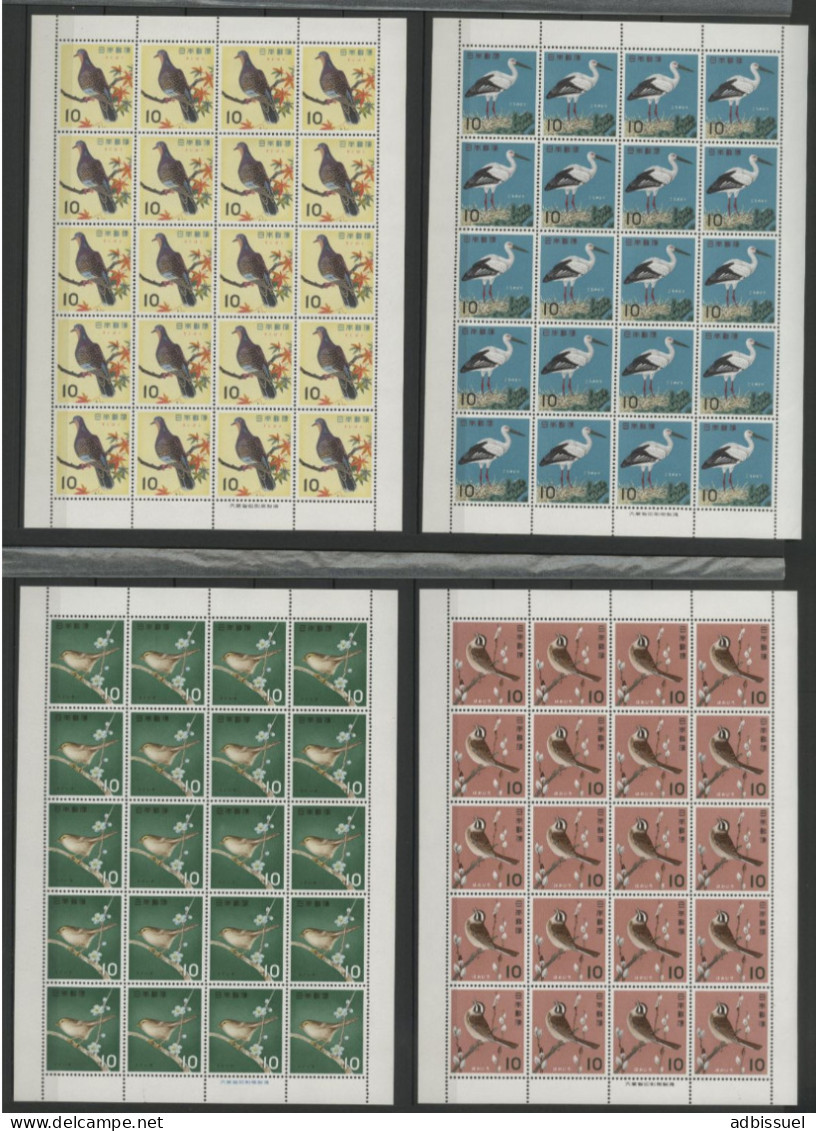 JAPON     N° 744; 745; 746; 747 4 Feuilles Neuves ** (MNH) Cote 80 € OISEAUX BIRDS Qualité TB - Neufs