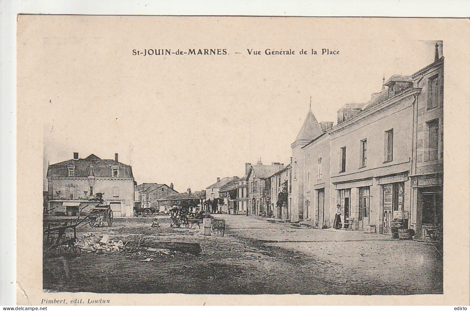 *** 79 ***  St Jouin De Marnes Vue Générale De La Place - Timbrée TTBE  - Saint Jouin De Marnes