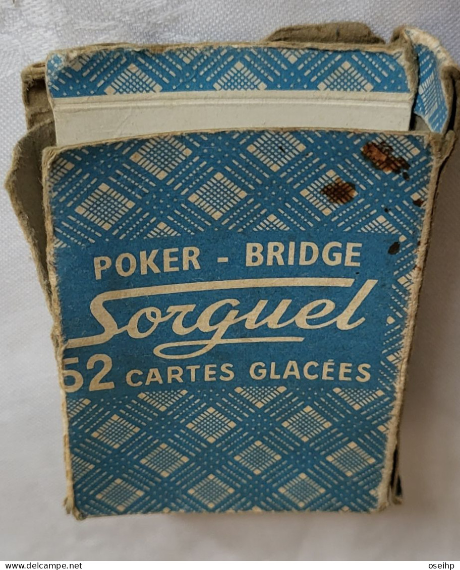 Jeu de 52 Cartes à Jouer SORGUEL Incomplet Poker Bridge Joker Boite