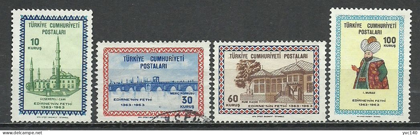 Turkey; 1963 600th Anniv. Of Conquest Of Edirne (Complete Set) - Gebraucht