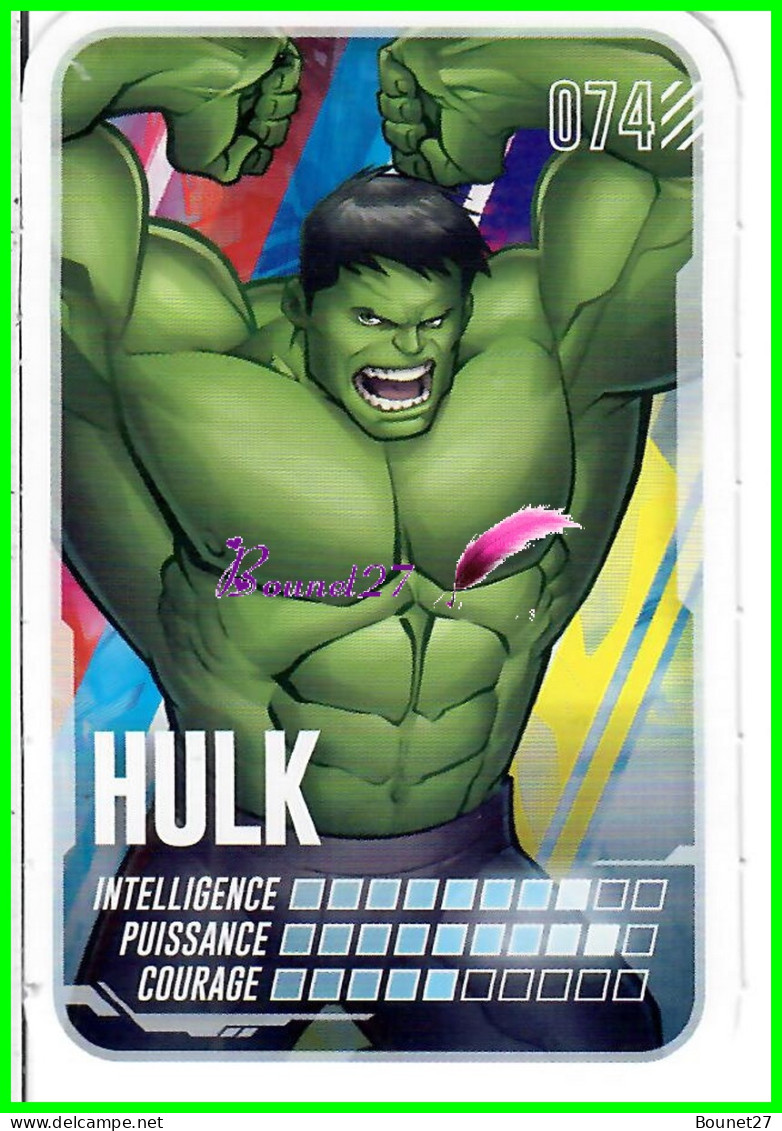 Carte Leclerc " MARVEL " 2022 - N° 74 HULK - Marvel