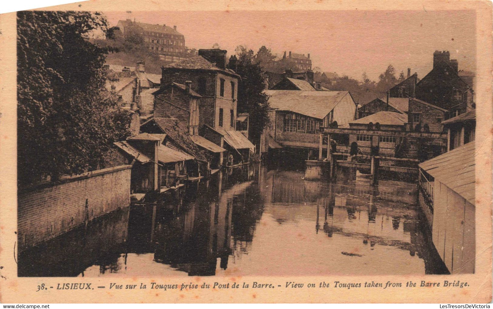 FRANCE - Lisieux - Vue Sur La Touques Près Du Pont De La Barre - Carte Postale Ancienne - Lisieux