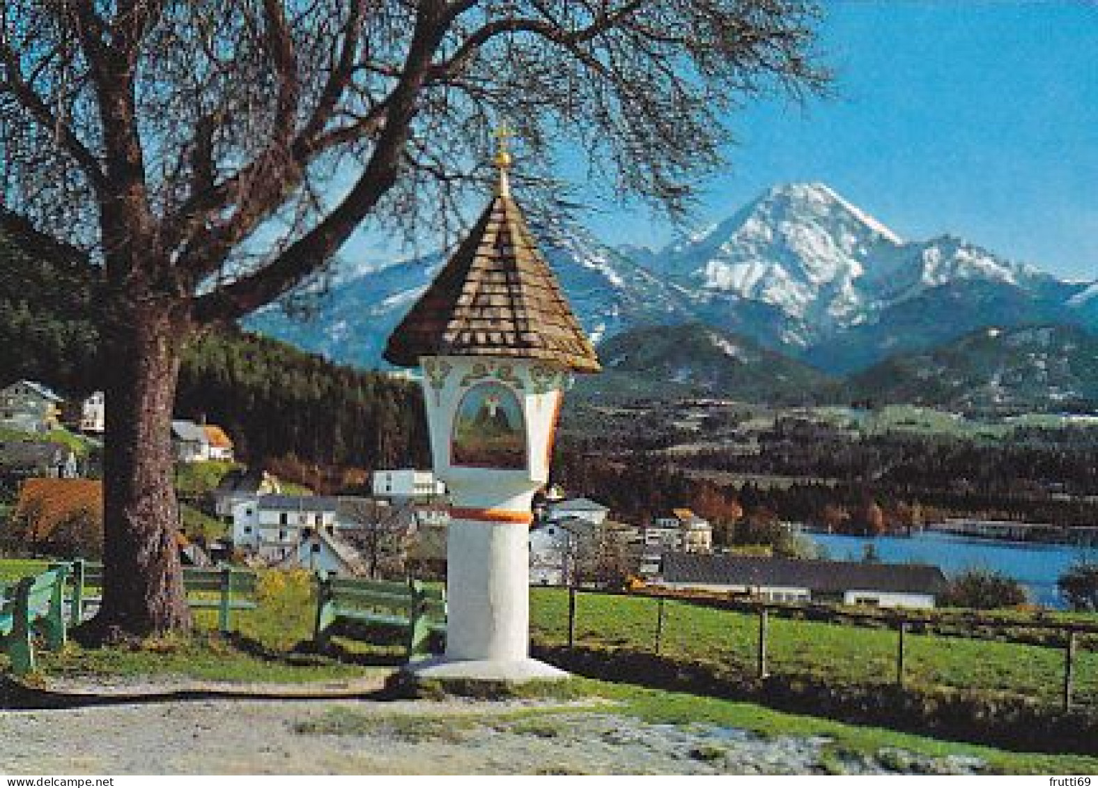 AK 169100 AUSTRIA - Bildstock Am Faaker See Mit Mittagskogel - Faakersee-Orte