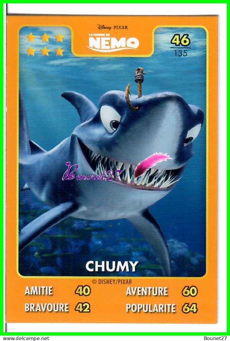 Carte Auchan Disney Pixar 2015 - LE MONDE DE NEMO - N°46 CHUMY - Disney