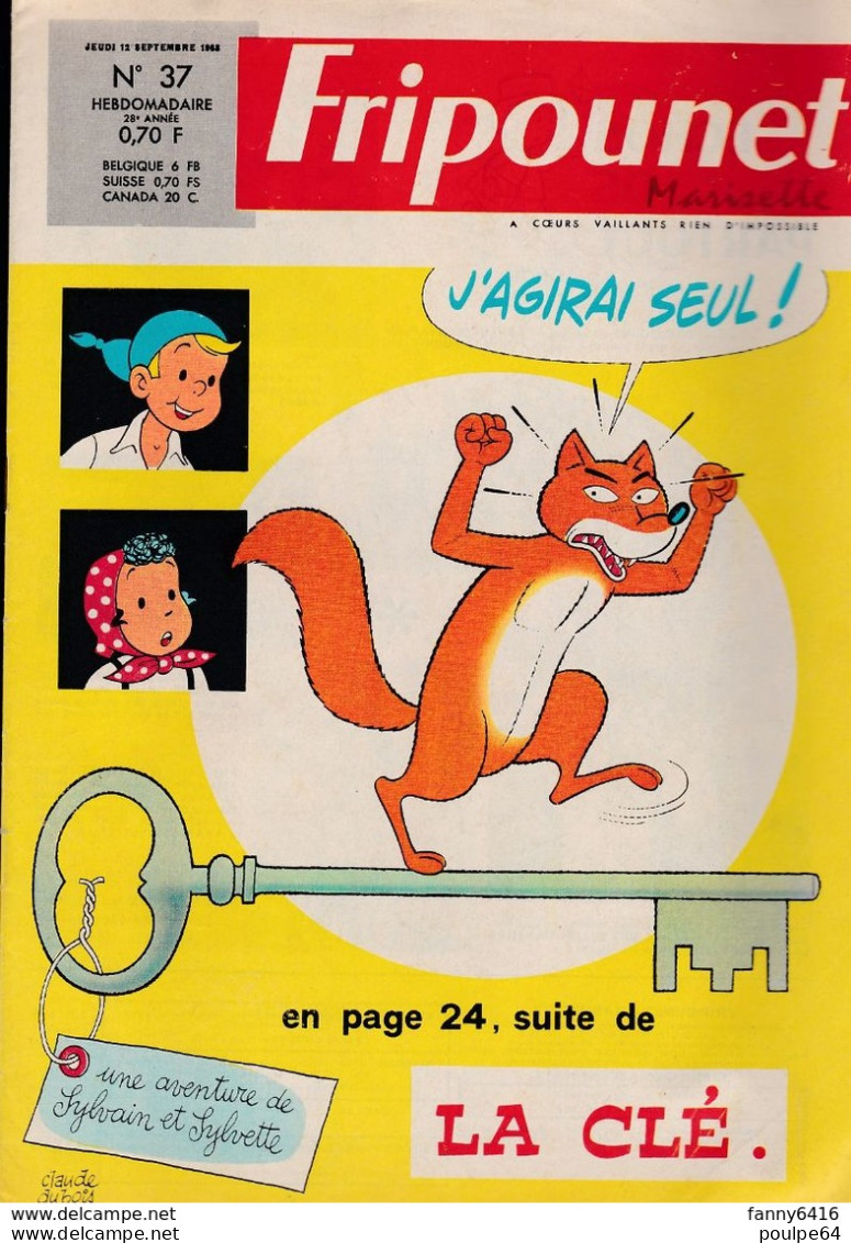 Fripounet - N°37 - Année 1968 - Fripounet