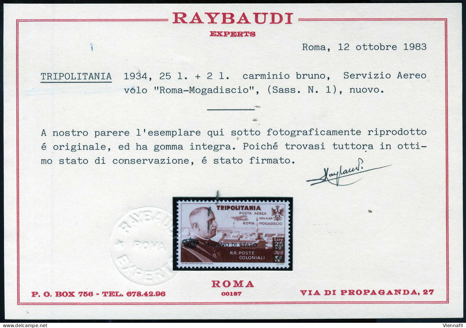 ** 1934, Volo "Roma-Mogadiscio", Servizio Di Stato, La Serie Di Quattro Valori Delle Varie Colonie, Nuovi Con Gomma Inte - Emisiones Generales