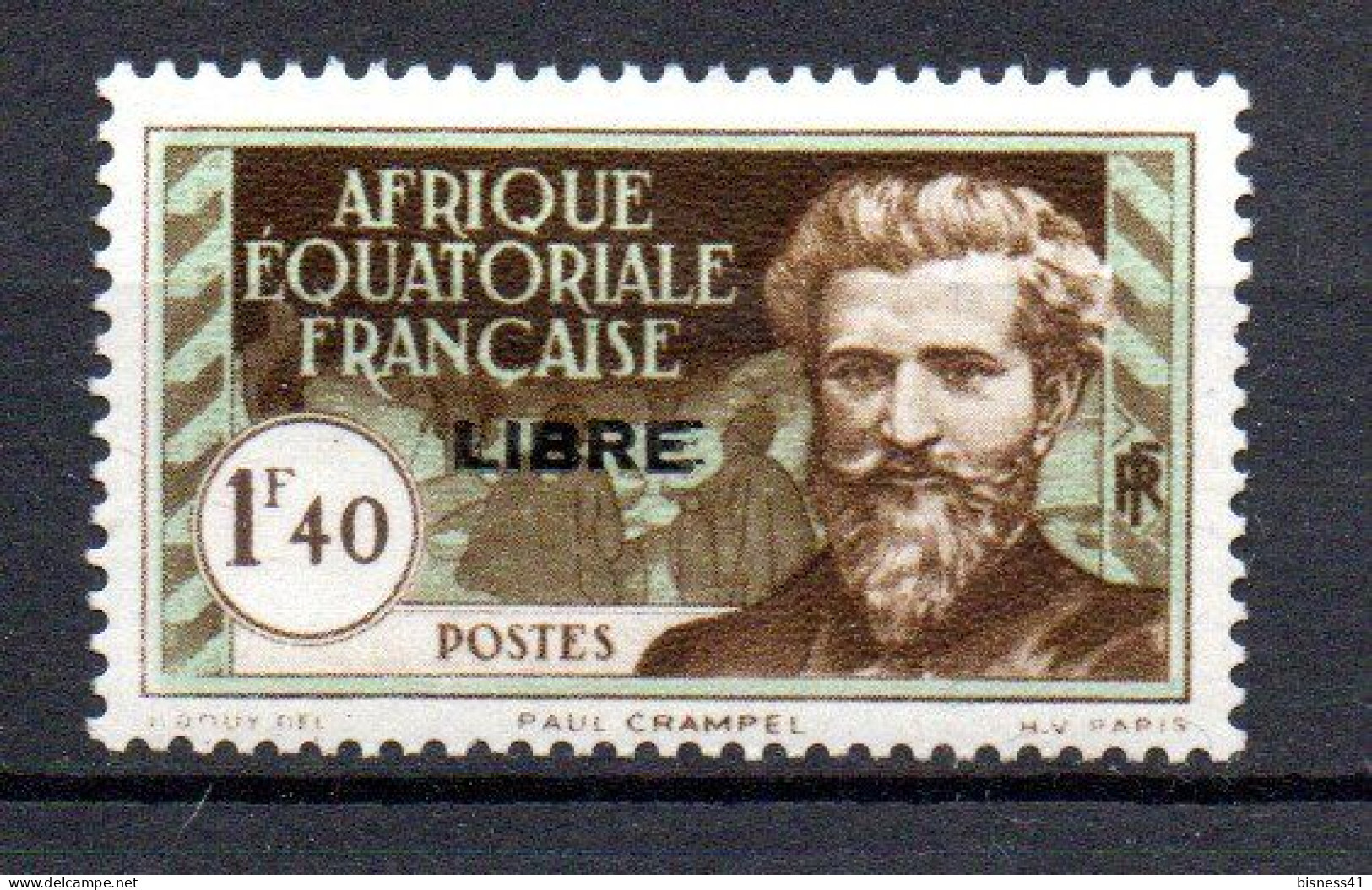 Col33 Variété Colonie AEF Afrique N° 117a Double Surcharge Neuf X MH Cote : 60,00€ - Ungebraucht