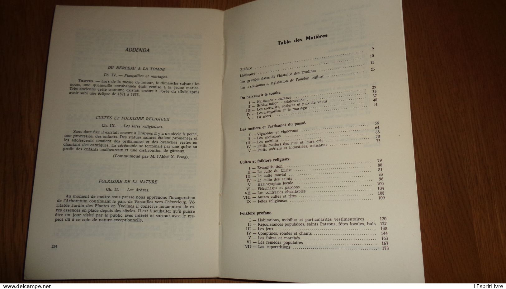 COUTUMES ET FOLKLORE EN YVELINES Régionalisme Chanson Outils Fêtes Légendes Petits Métiers Religion Jeux Foires Remedes - Ile-de-France