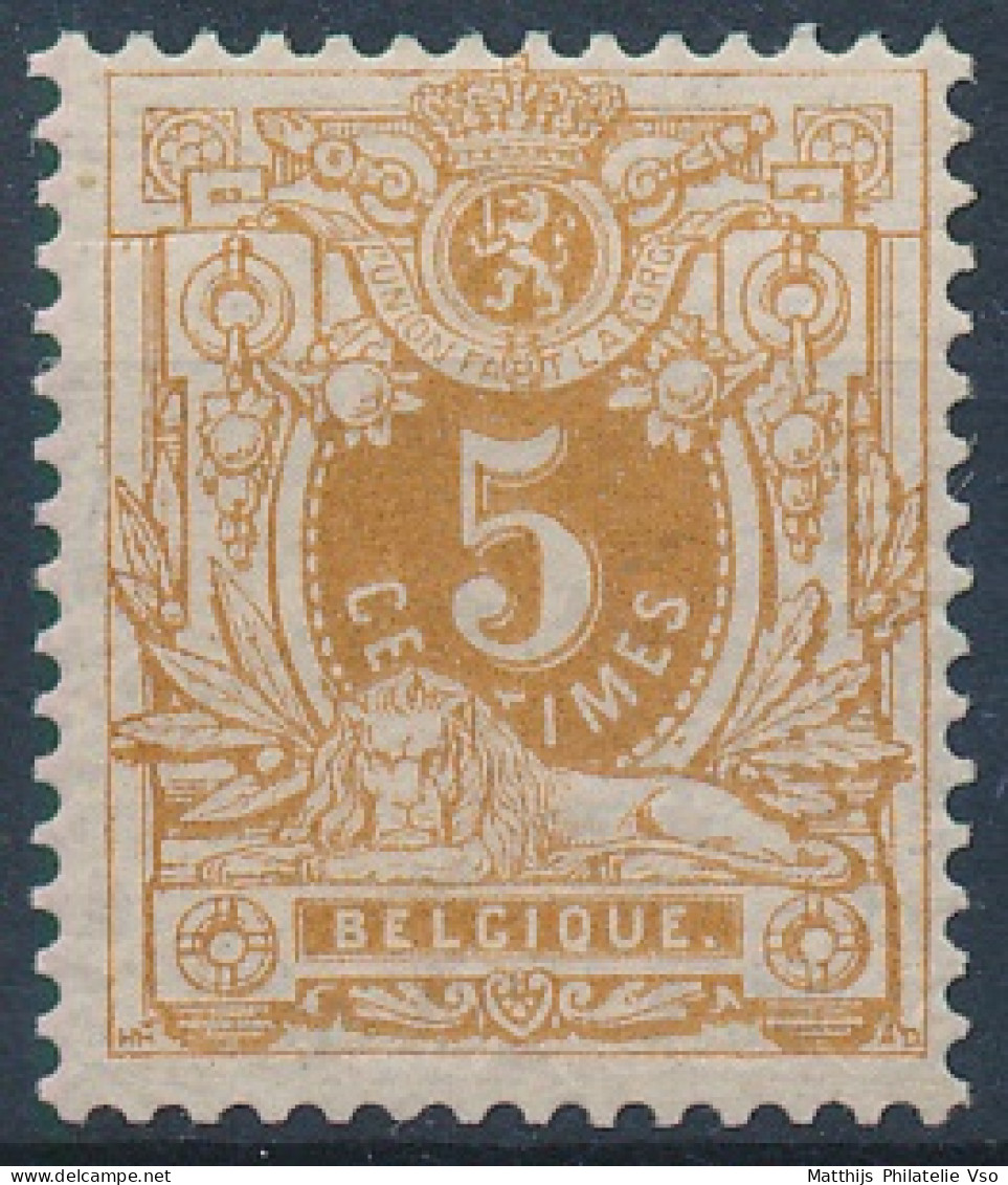 [** SUP] N° 28B, 5c Ocre-rouge Vif, Bon Centrage (non Compté) - Fraîcheur Postale. LUXE - Cote: 575€ - 1869-1883 Leopold II