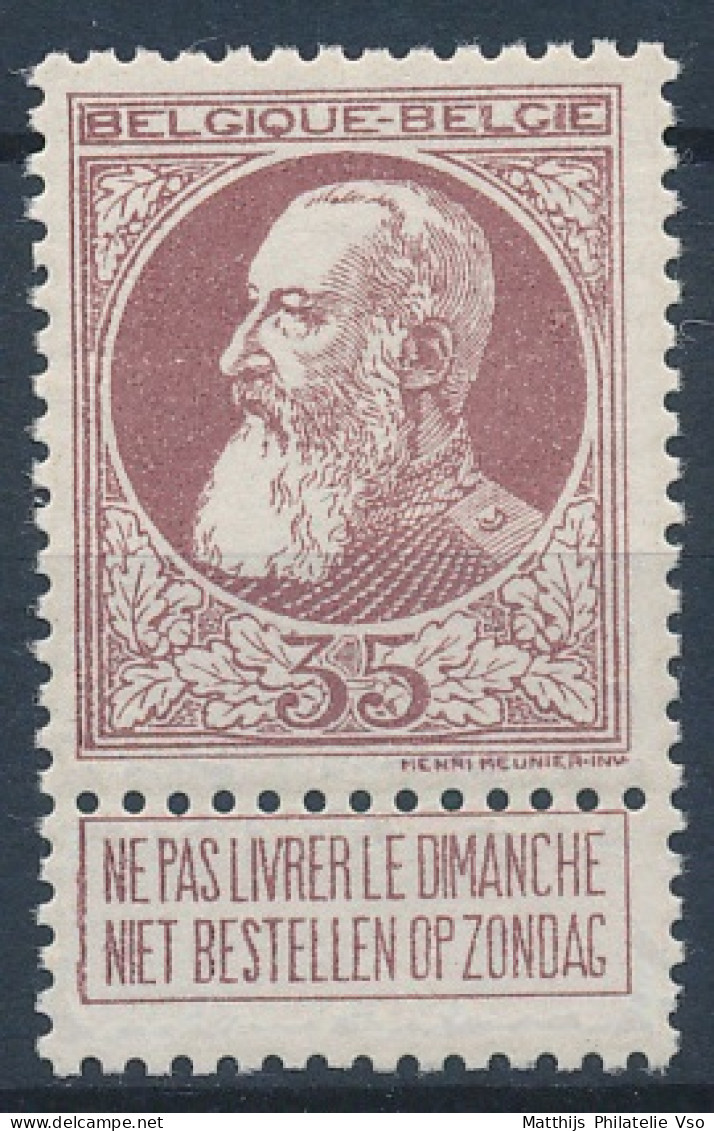 [** SUP] N° 77, 35c Brun-rouge - Fraîcheur Postale - Cote: 152€ - 1905 Thick Beard