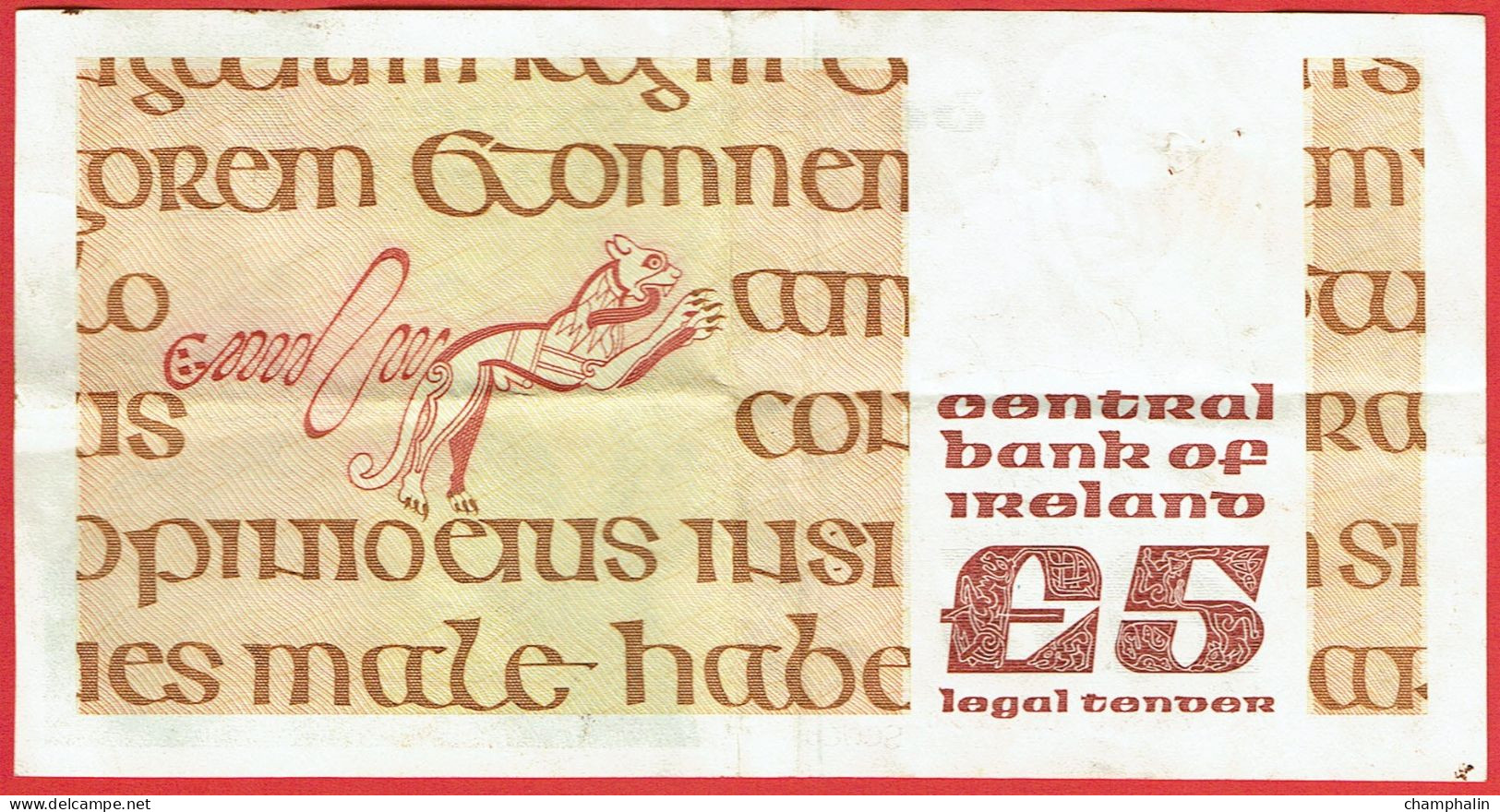 Eire - Irlande - Billet De 5 Pounds - Johannes Scotus Eriugena - 1er Novembre 1990 - P71e - Irlande