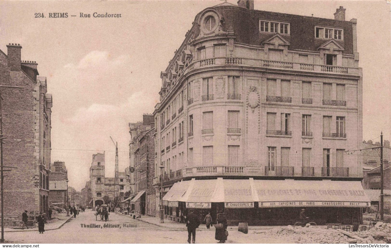 FRANCE - Reims - Rue Condorcet - Animé - Carte Postale Ancienne - Reims