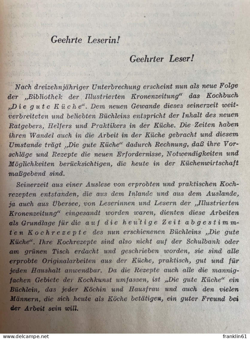 Die Gute Küche. - Essen & Trinken