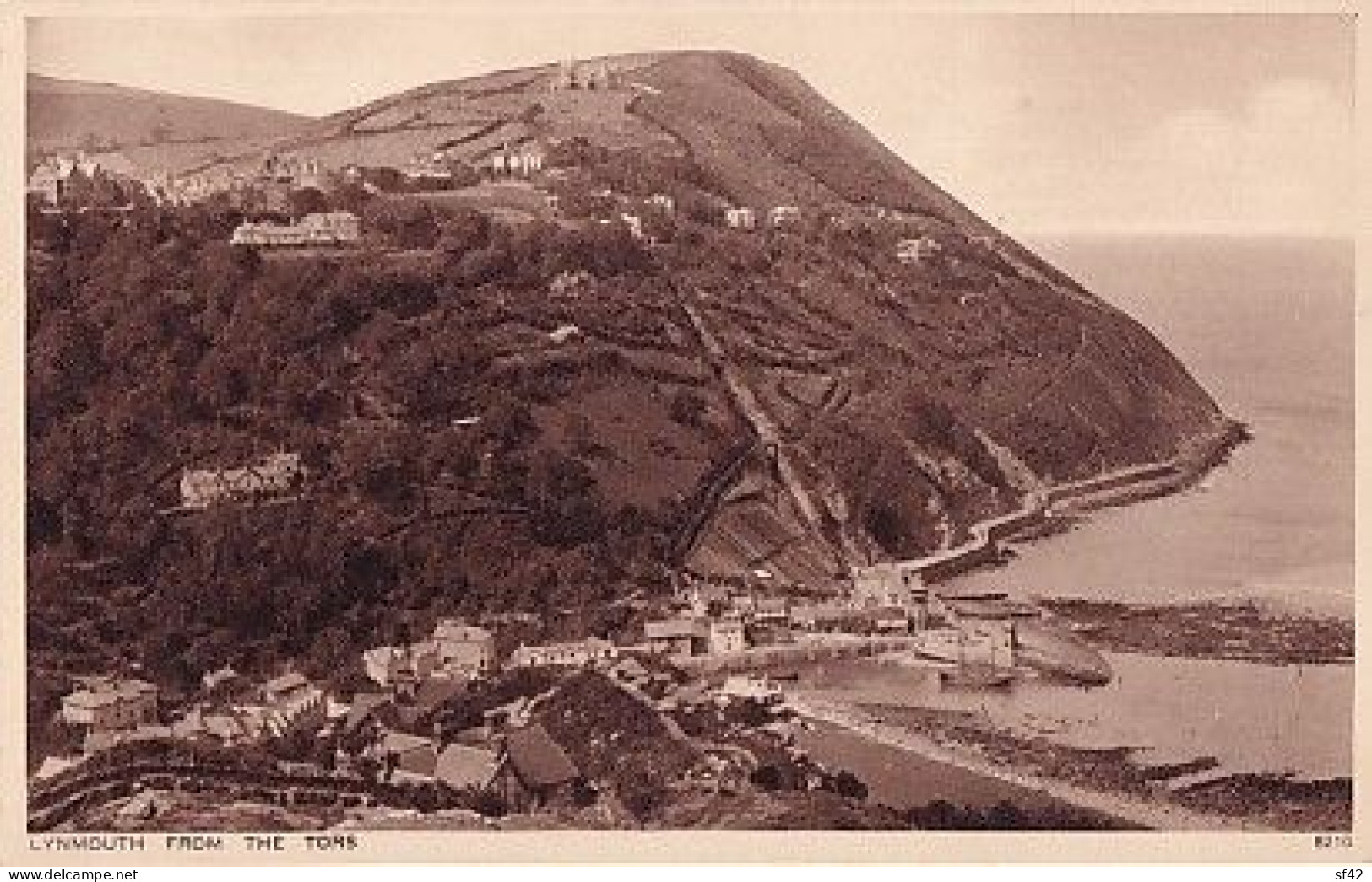 LYNMOUTH  FROM THE TORS - Lynmouth & Lynton