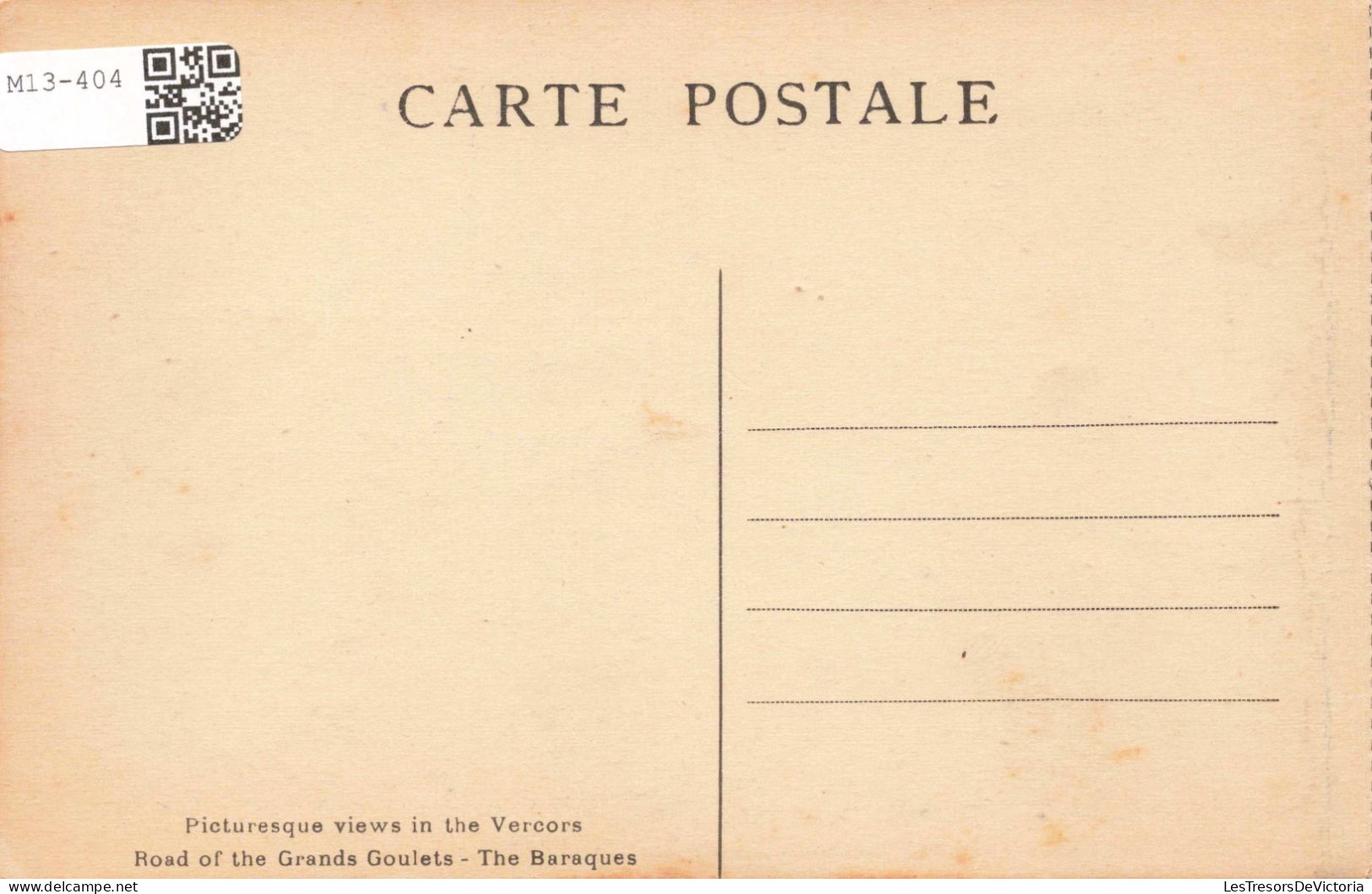 PHOTOGRAPHIE - Route Des Grands Goulets - Carte Postale Ancienne - Photographs
