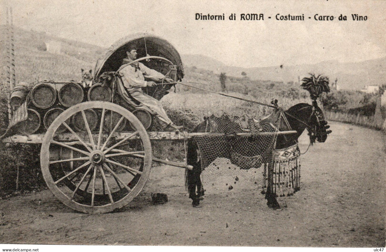 - Dintorni Di ROMA - Costumi - Carro Da Vino - Scan Verso - - Trasporti