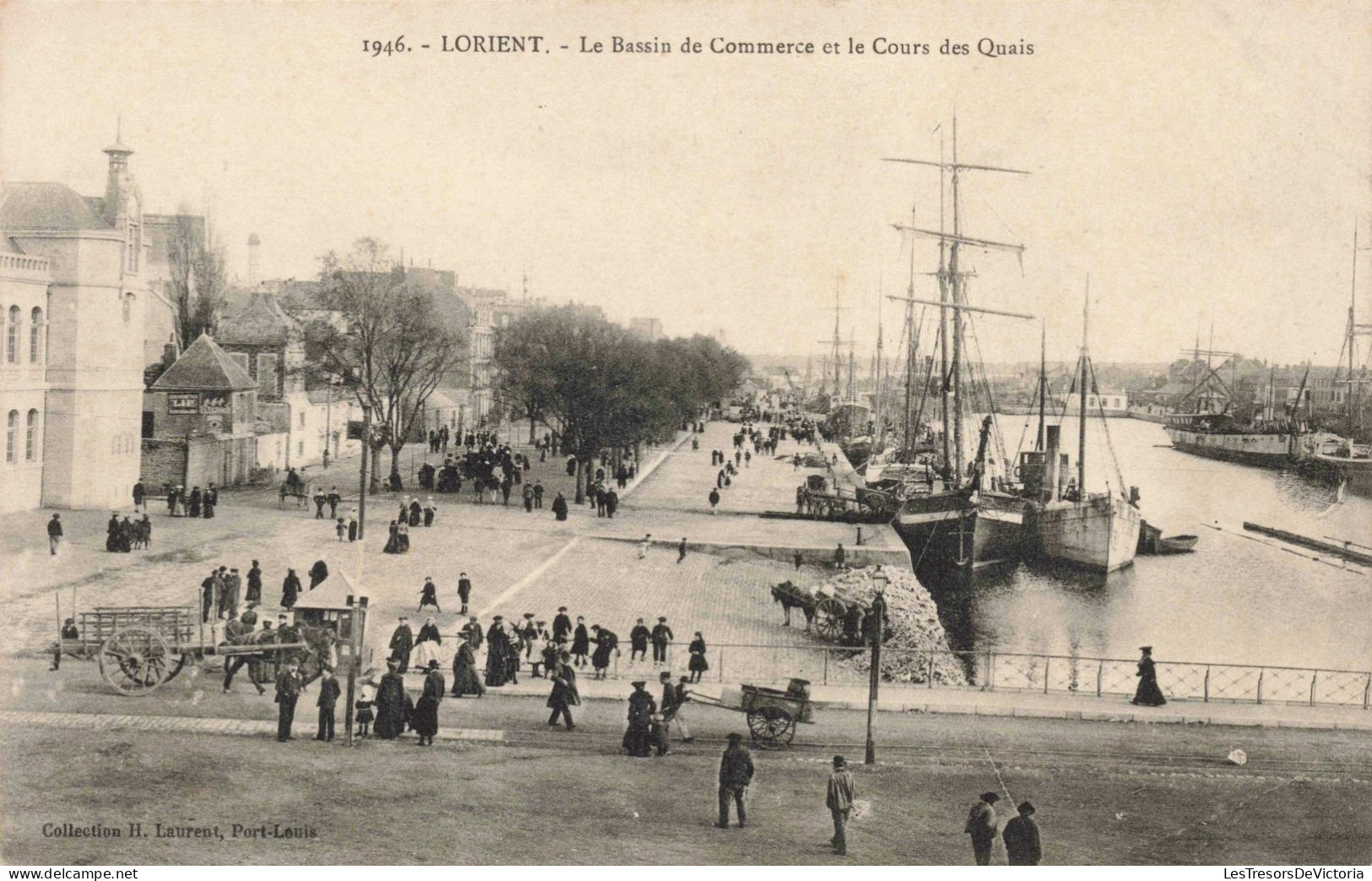 FRANCE - Lorient - Le Bassin De Commerce Et Le Cours Des Quais - Animé - Carte Postale Ancienne - Lorient