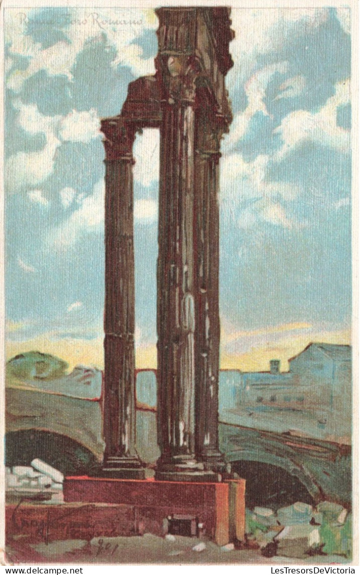 ARTS - Peintures Et Tableaux - Ruines D'un Temple - Carte Postale Ancienne - Malerei & Gemälde