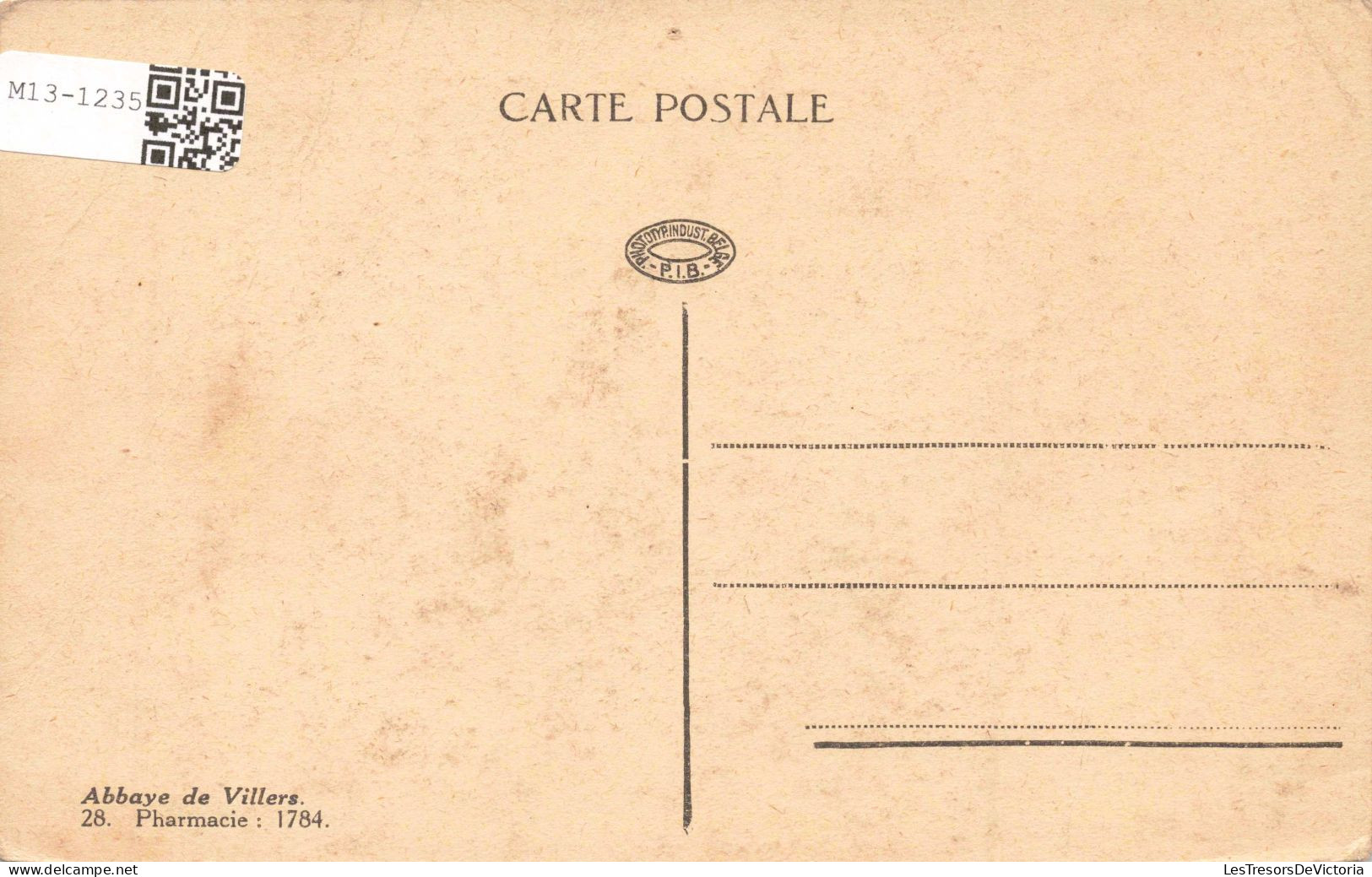 BELGIQUE - Abbaye De Villers - Pharmacie - Carte Postale Ancienne - Villers-la-Ville