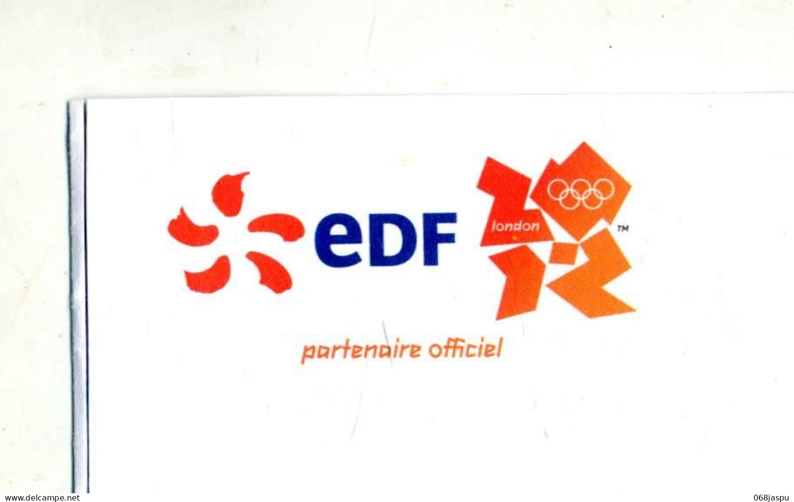 Lettre Flamme Chiffree Sur Vignette Entete Edf Jeu Olympique Londres - 2000 « Avions En Papier »