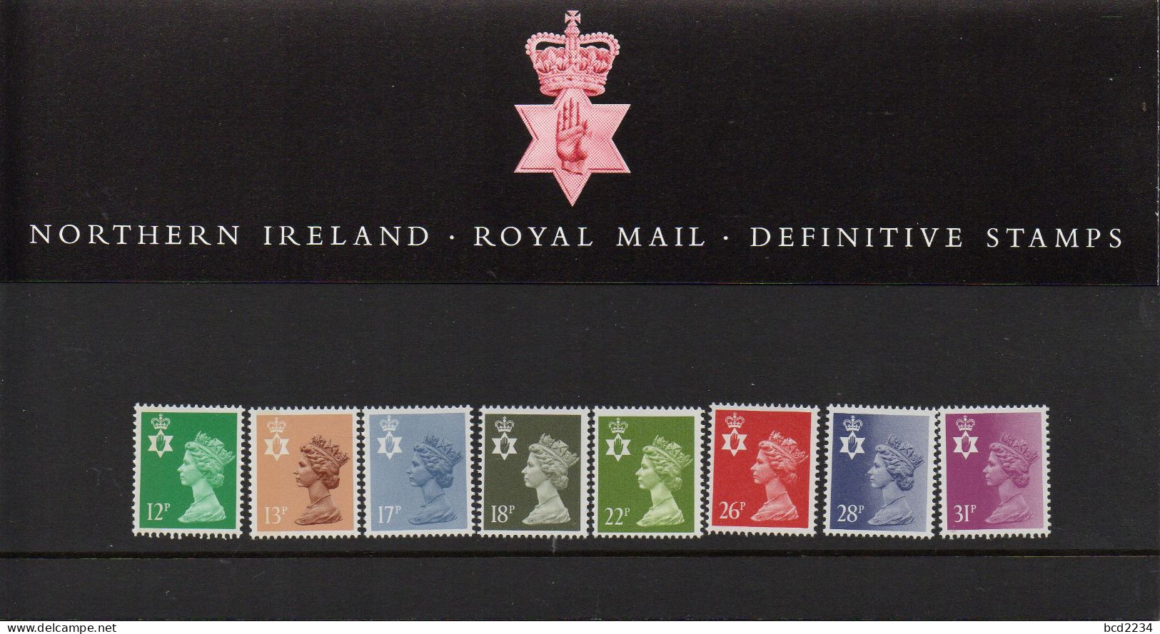 GB GREAT BRITAIN 1987 NORTHERN IRELAND REGIONAL DEFINITIVE ISSUE MACHINS PRESENTATION PACK No 12 +ALL INSERTS - Nordirland