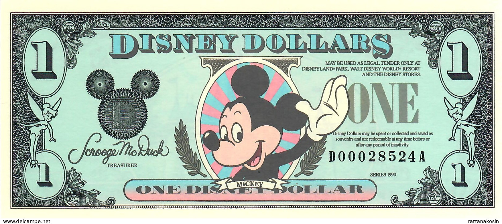 U.S.A.  NLP  1   DOLLAR 1990 DISNEY  / MICKEY  UNC. - Sonstige & Ohne Zuordnung