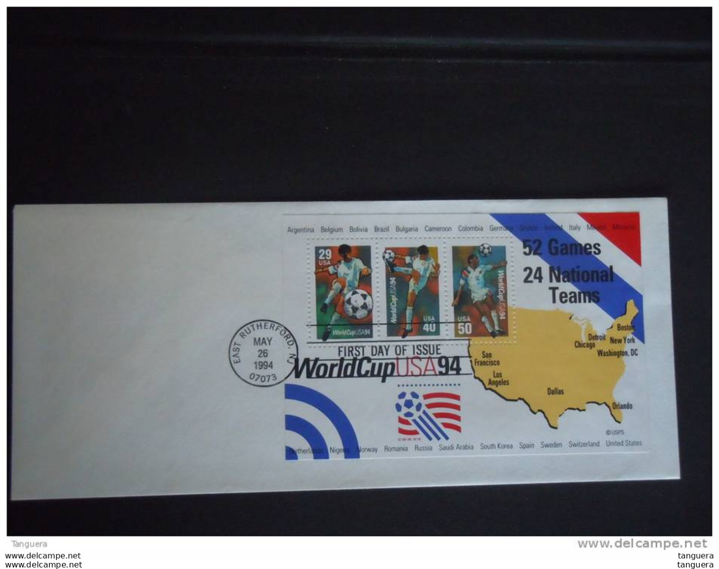 USA Etats-Unis United States 1994  FDC World Cup Foot Yv BF 29 - 1991-2000