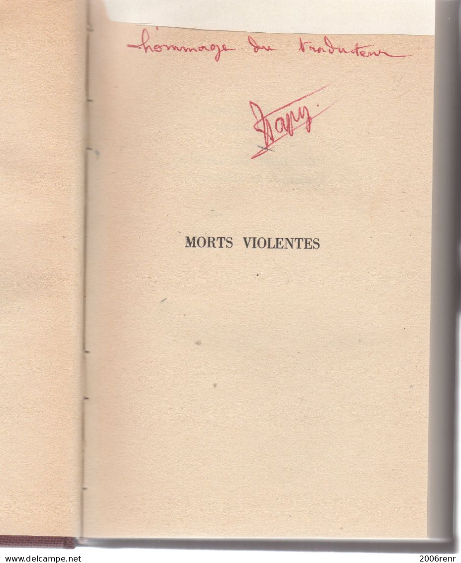 Morts Violentes De Ambrose BIERCE (Envoi Du Traducteur Avec Signature) Relié Voir Scans - Acción