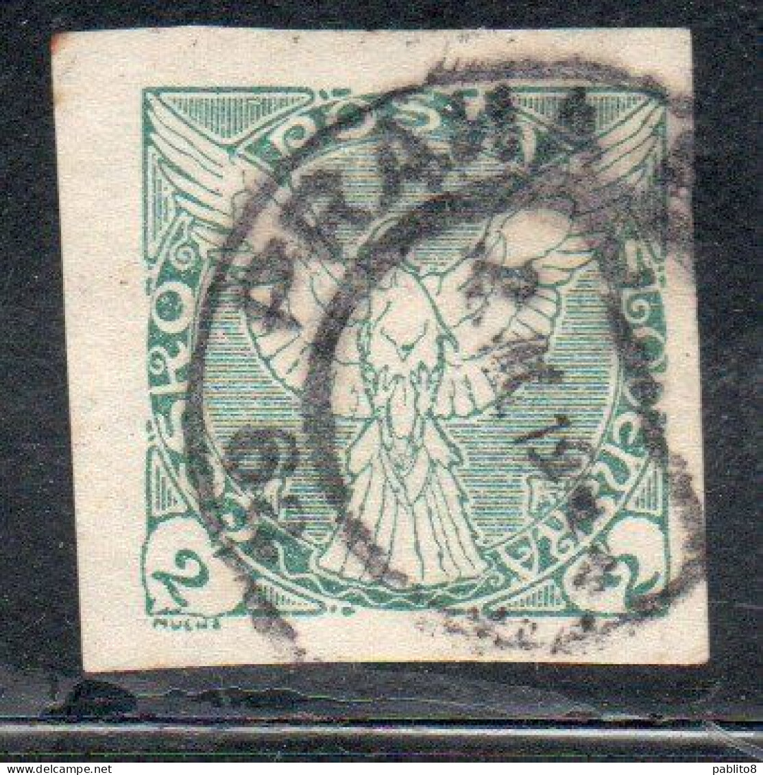 CZECHOSLOVAKIA CESKA CECOSLOVACCHIA 1918 1920 IMPERF. NEWSPAPER STAMPS WINDHOVER 5h USED USATO OBLITERE' - Timbres Pour Journaux